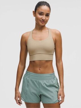 NWT Lululemon Energy Longline Bra Sheer Oak